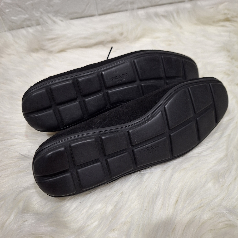 NWOT PRADA Black Suede Dessert Lace Up Booties Sneakers - Picture 6 of 8